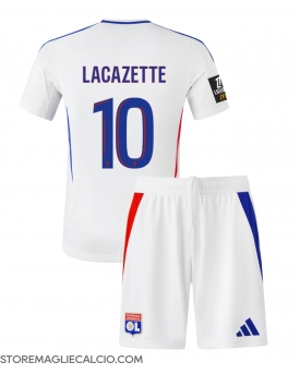 Olympique Lyonnais Alexandre Lacazette #10 Maglia Gara Casa Repliche 2024-25 Bambino